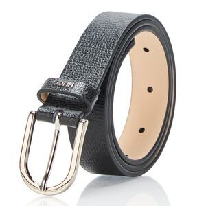 6432 , Zoey C Loop Belt, Black Carbon, 32